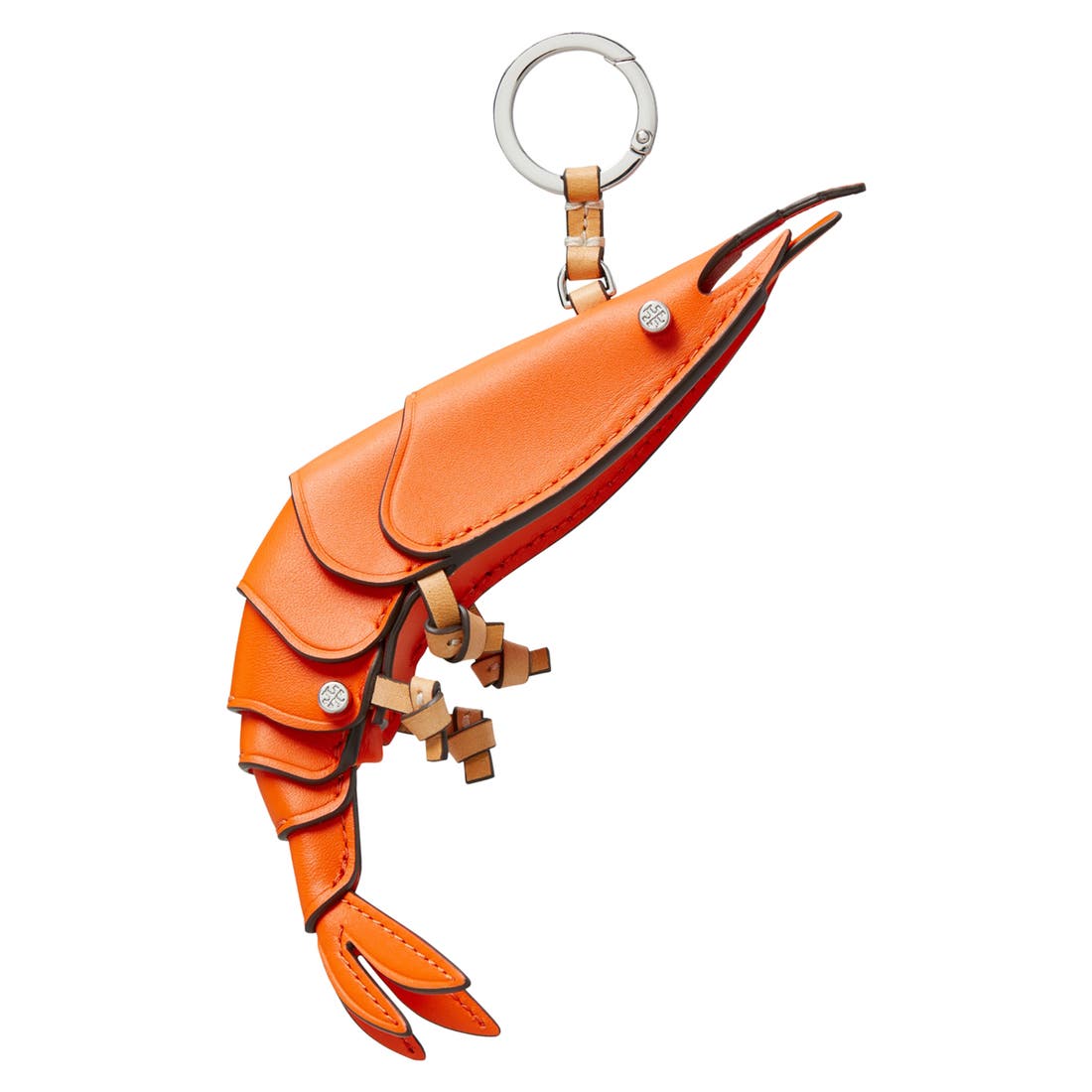 Tory Burch Prawn Leather Key Fob