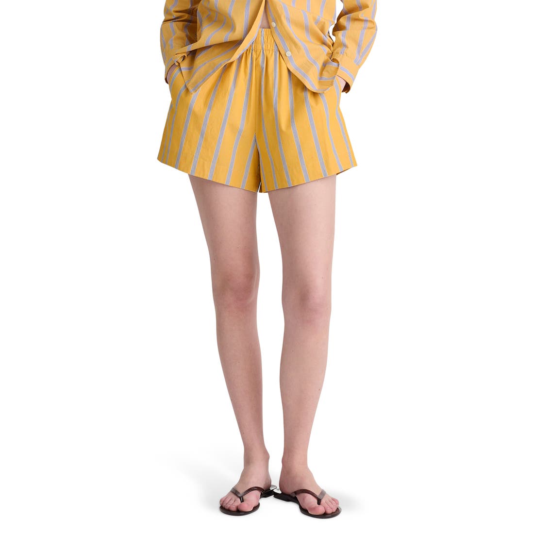Madewell Pull-On Shorts in Washed Cotton Poplin