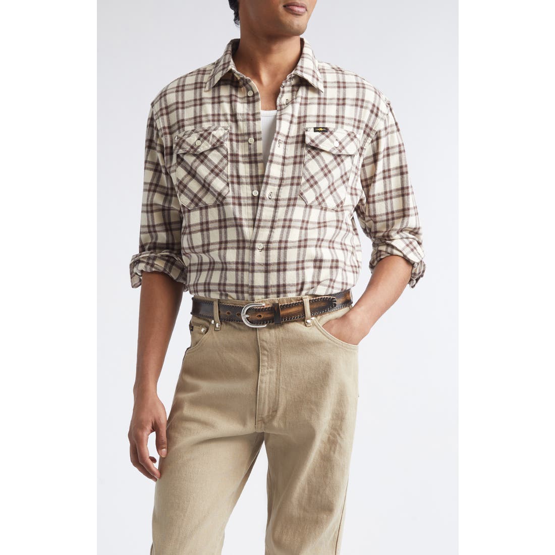 Phipps Workshop Plaid Flannel Button-Up Shirt
