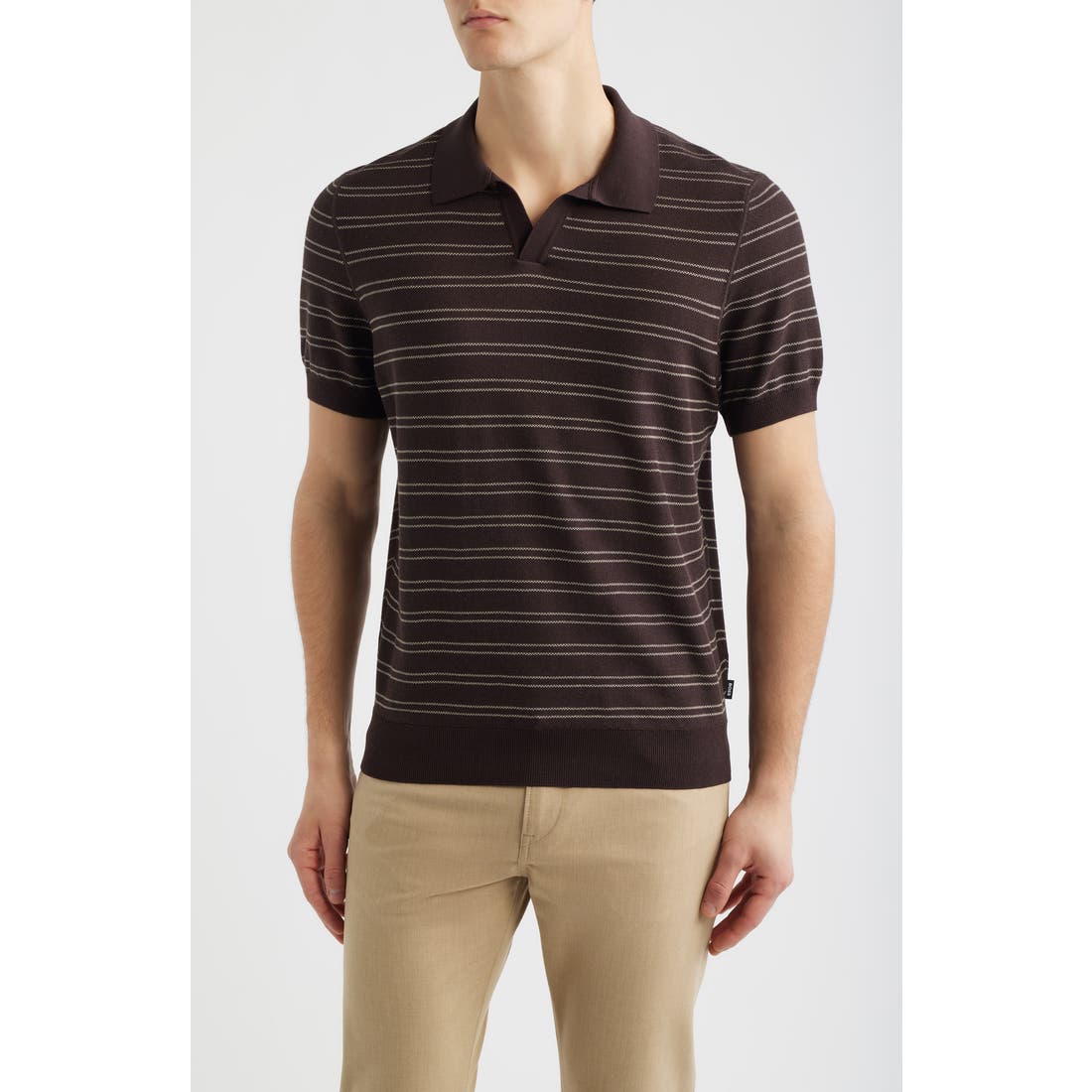 Boss H-Narciso Stripe Johnny Collar Polo
