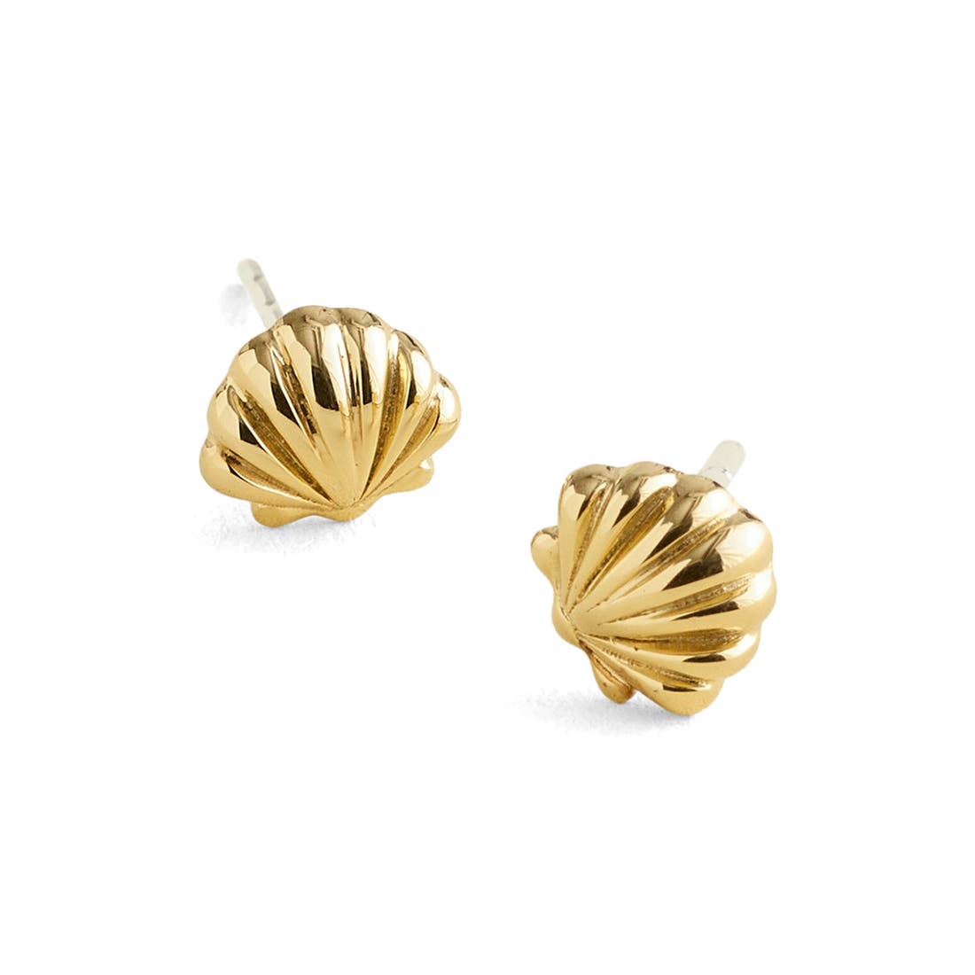 Madewell Demi-Fine Shell Stud Earrings