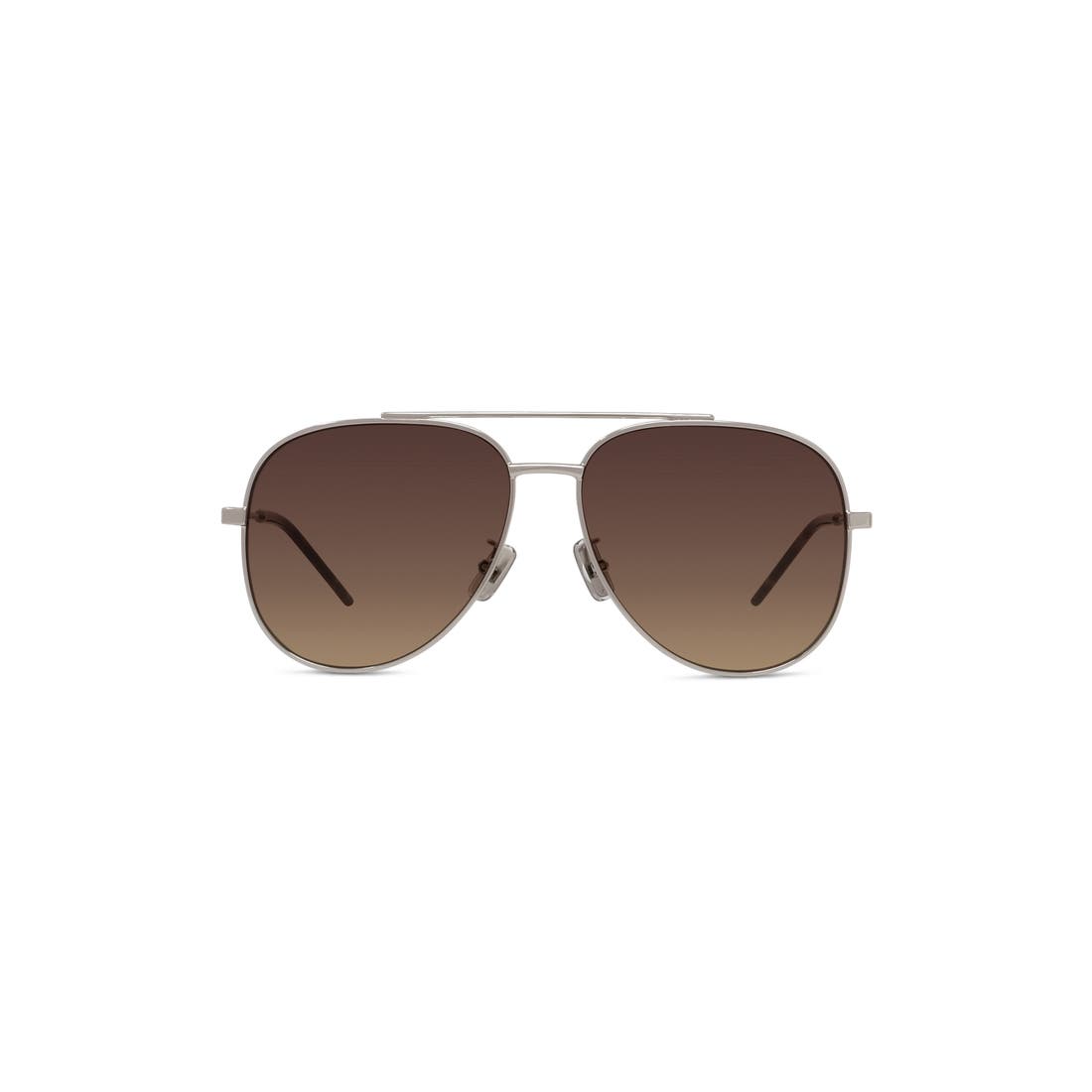 Givenchy City 58mm Gradient Pilot Sunglasses in Shiny Palladium/brown