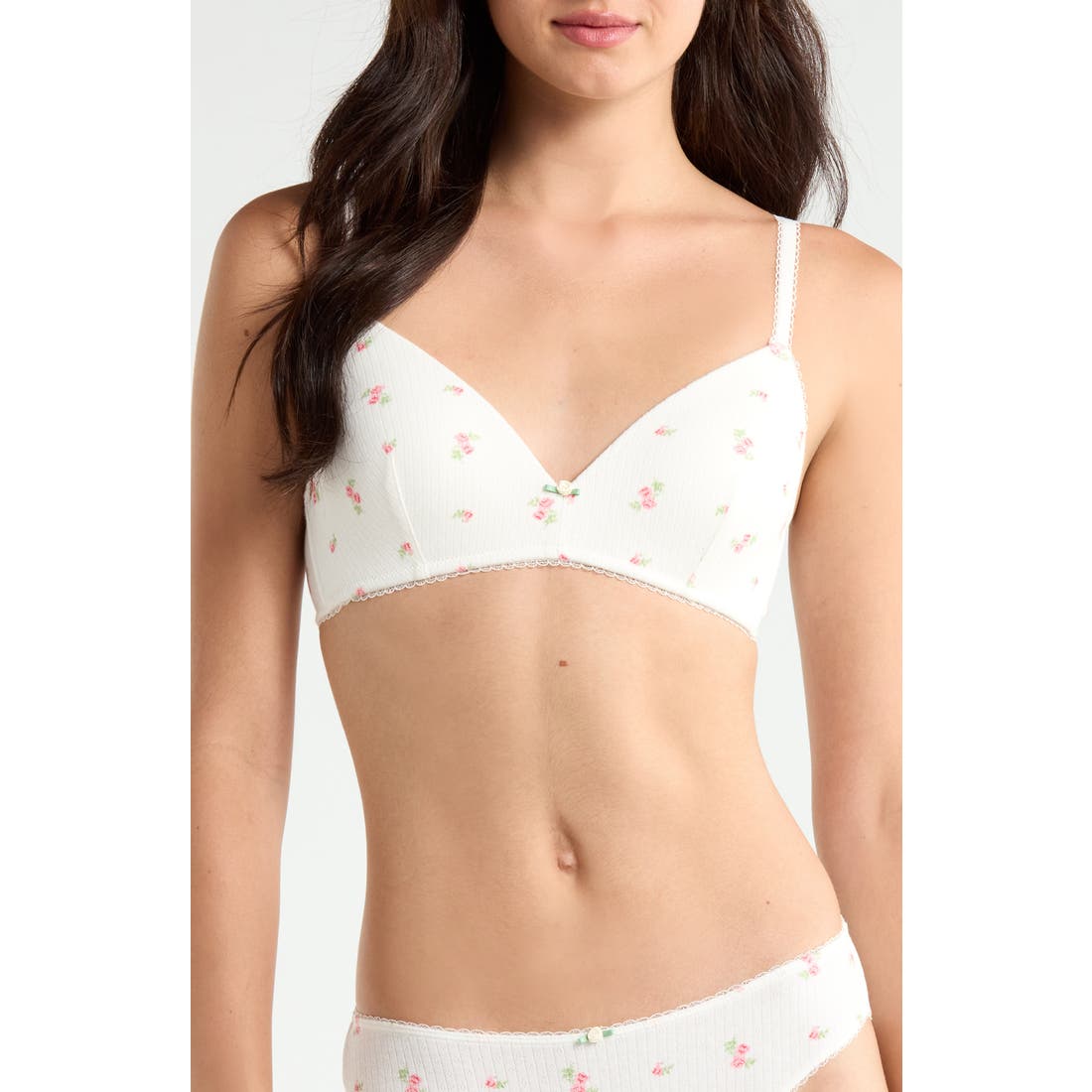 Etam Sleepover Wireless Stretch Cotton Triangle Bra