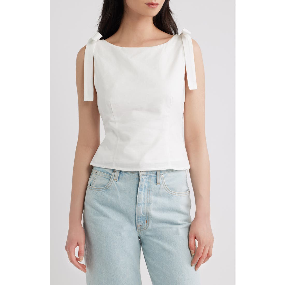 Petal & Pup Everett Shoulder Bow Sleeveless Top