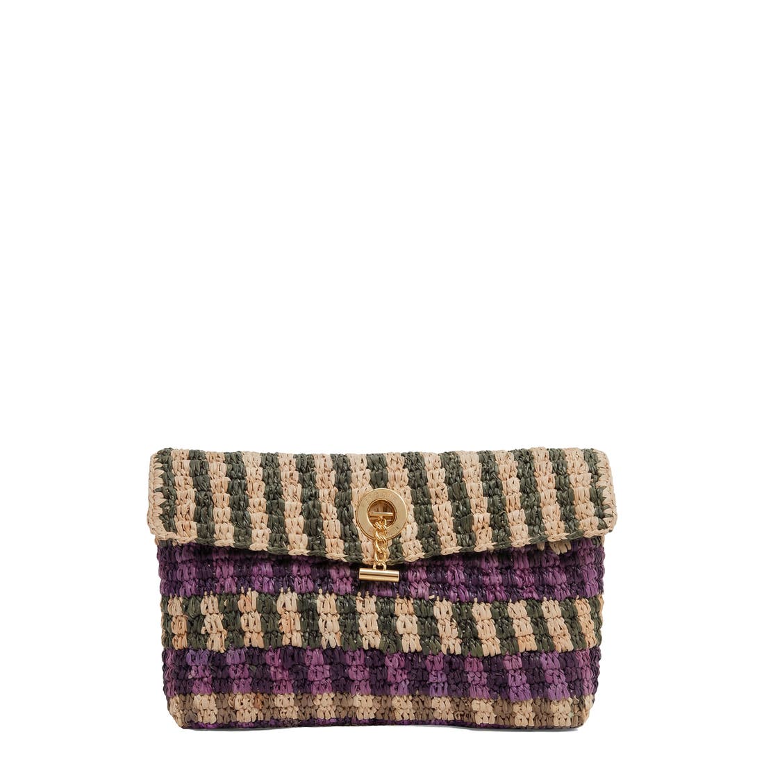 Veronica Beard Anchor Raffia Clutch
