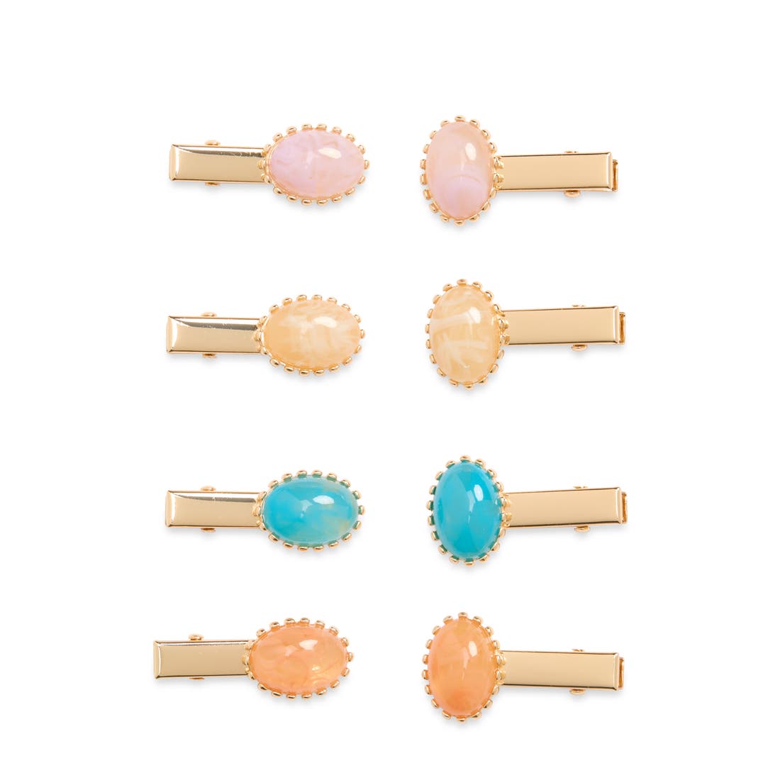 Tasha Assorted 8-Pack Cabochon Hair Clips