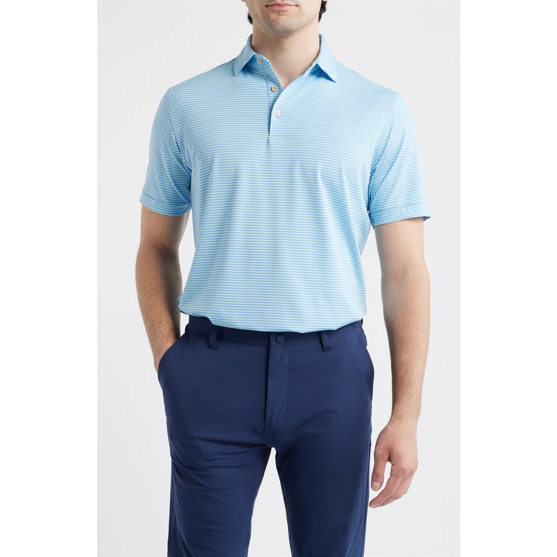 Peter Millar Hales Stripe Performance Jersey Polo