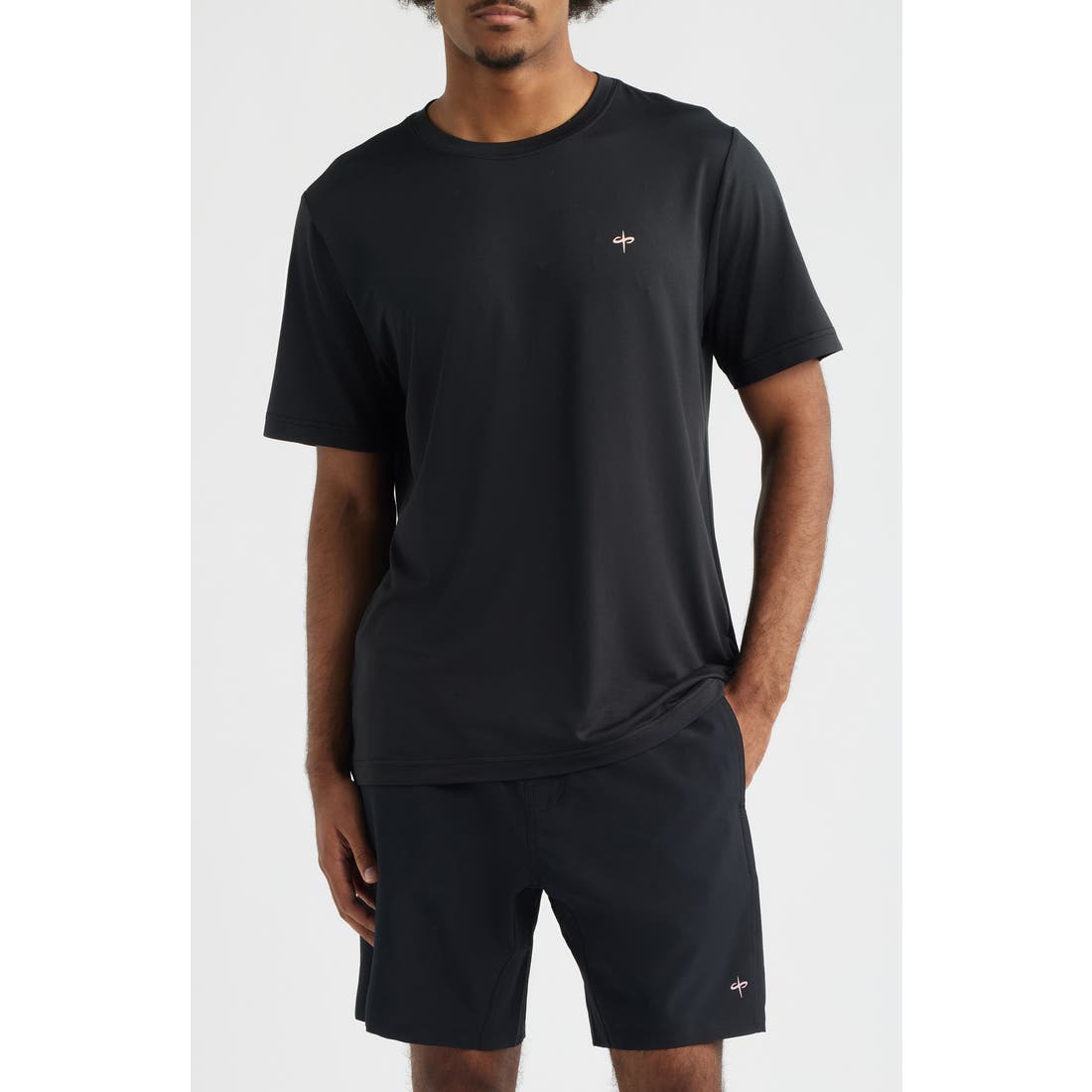 Santo Studio Verona Tech Solid Black T-Shirt
