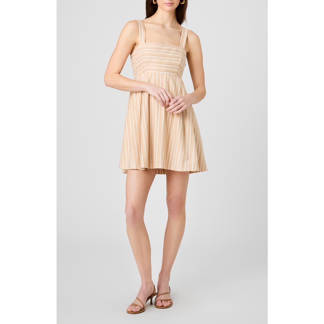 French Connection Stripe Linen Blend Minidress