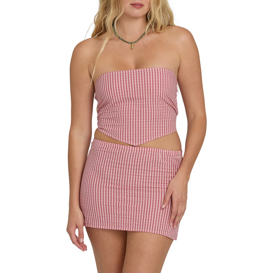 Billabong So Stripe Cotton Micro Strapless Top