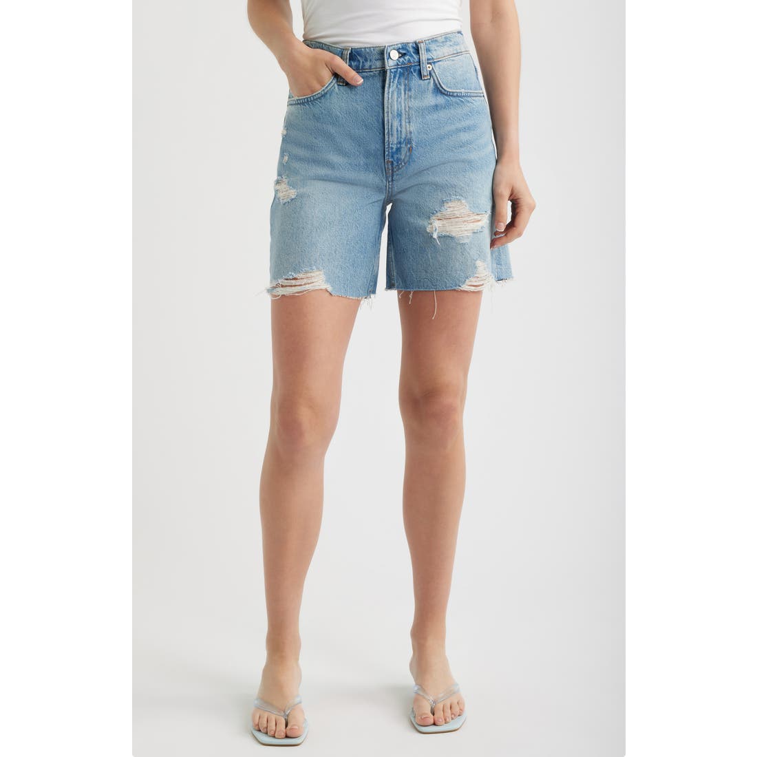 Reformation Raye Relaxed Denim Shorts