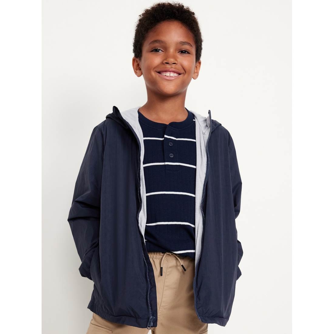 Old Navy Kids Hooded Zip Front Water Resistant Jacket available now at Liberty Tree Mall