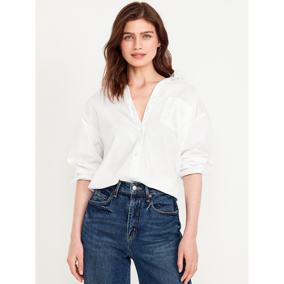 Old Navy Women's Oversized Button-Down Boyfriend Shirt