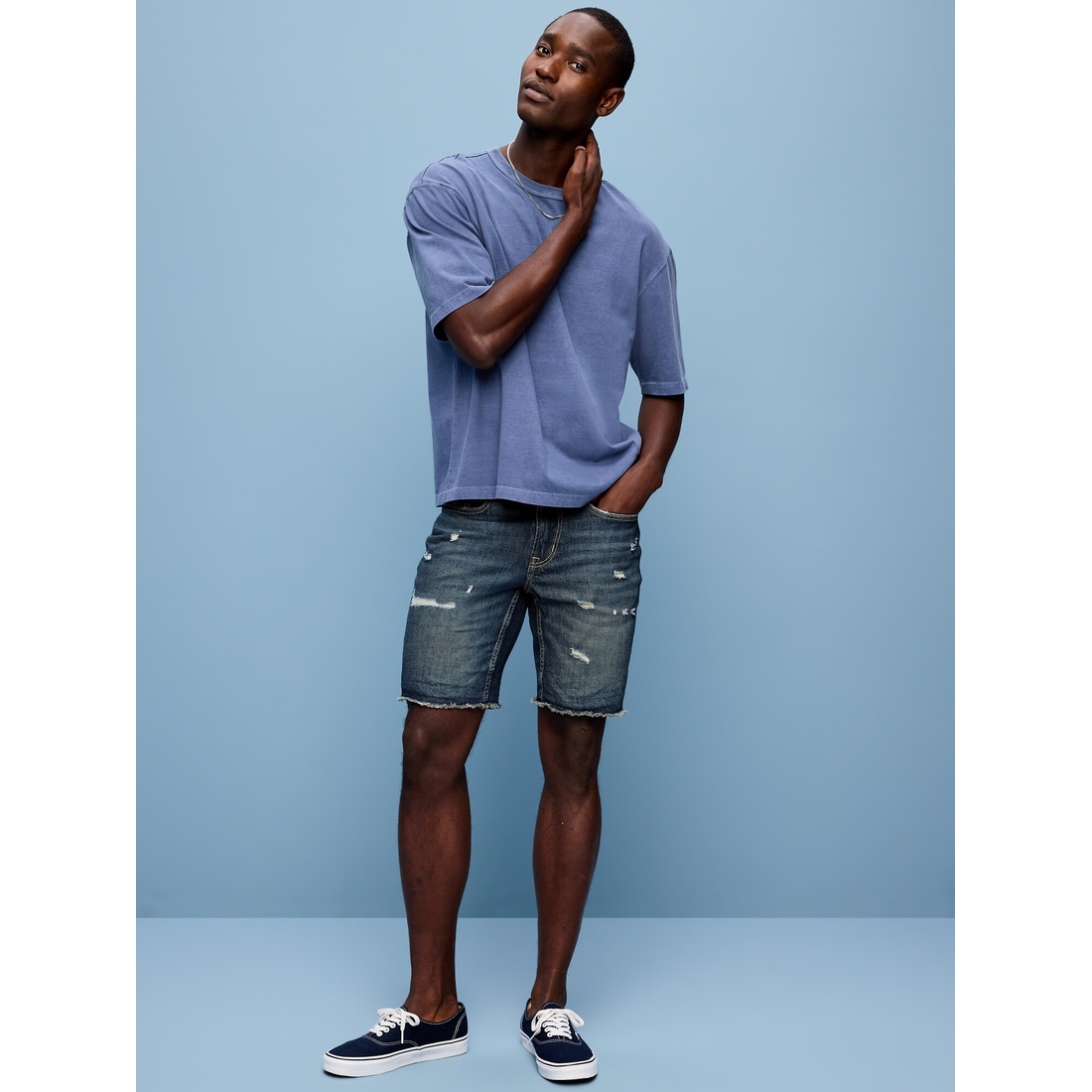 Old Navy Men's Slim Built-In Flex Jean Shorts-- 9-Inch Inseam