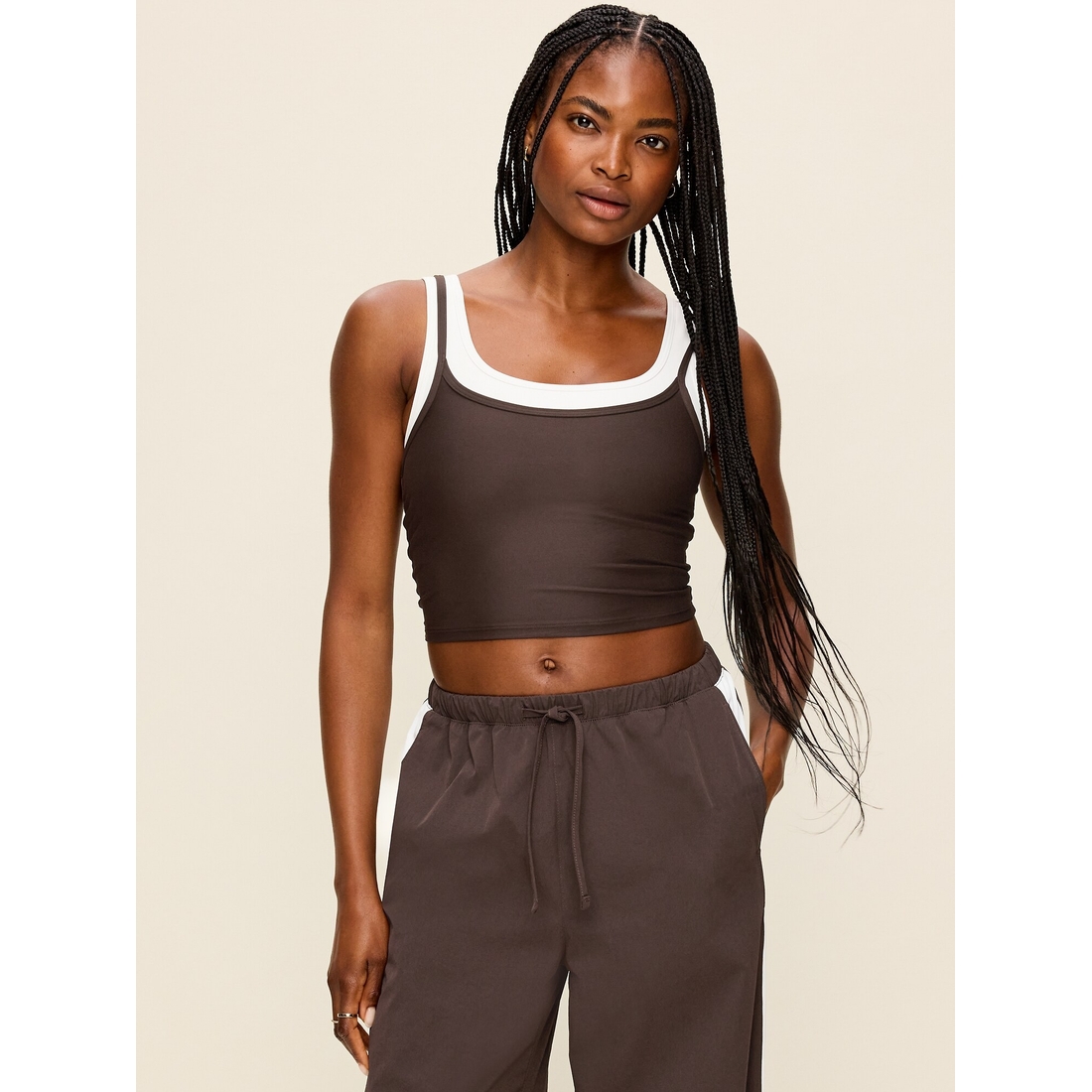 Old Navy Women's Powersoft Layered Longline Bra
