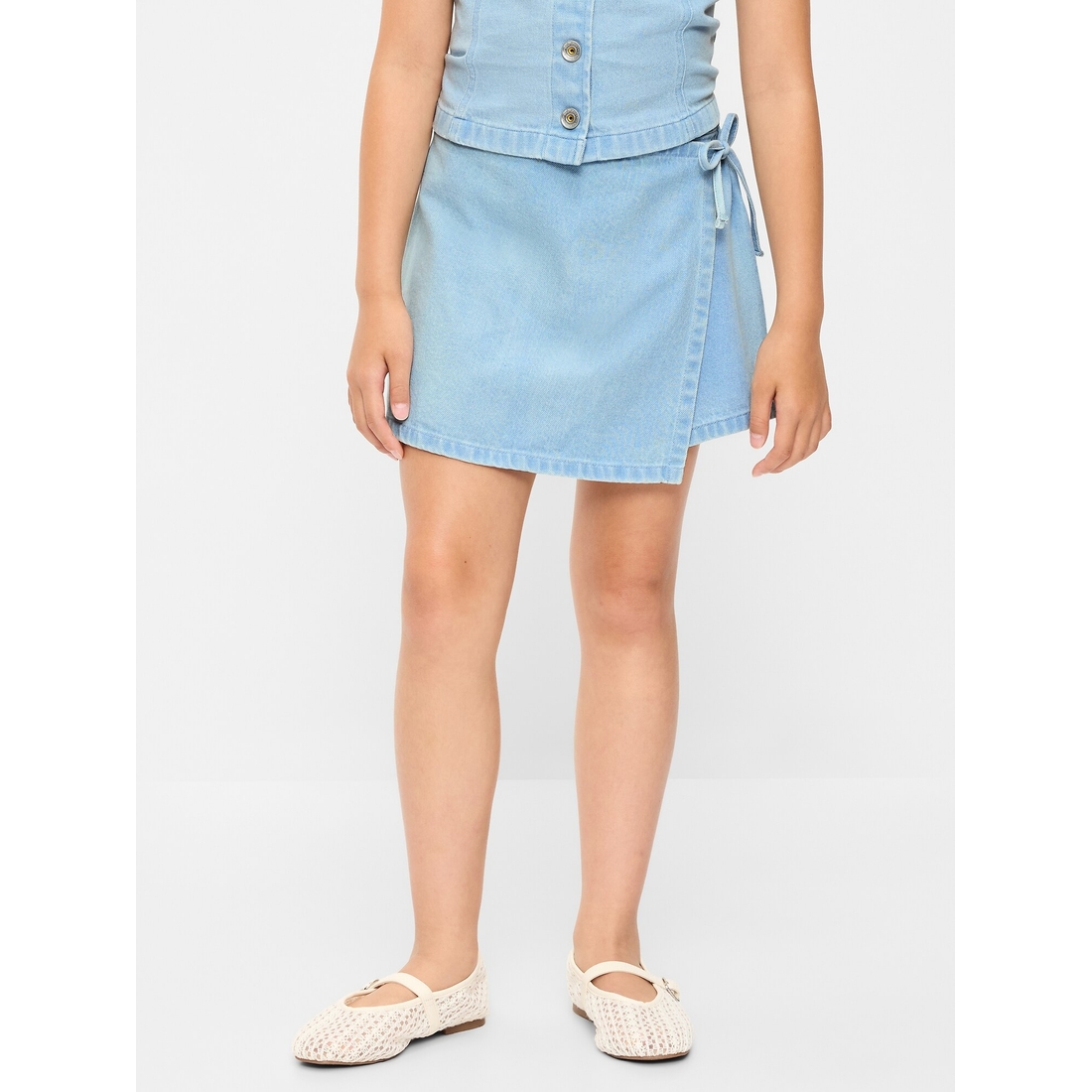Old Navy Kids' Wrap-Front Denim Skort