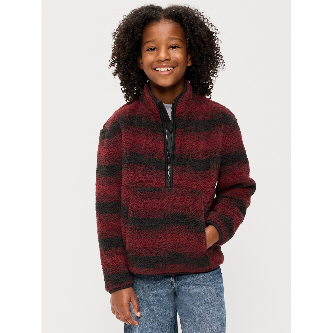 Old Navy Kids' Sherpa Half-Zip Pullover