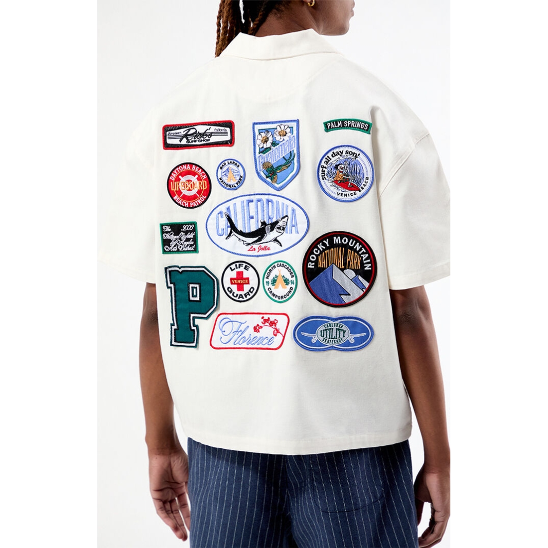 PacSun Patchwork Camp Shirt