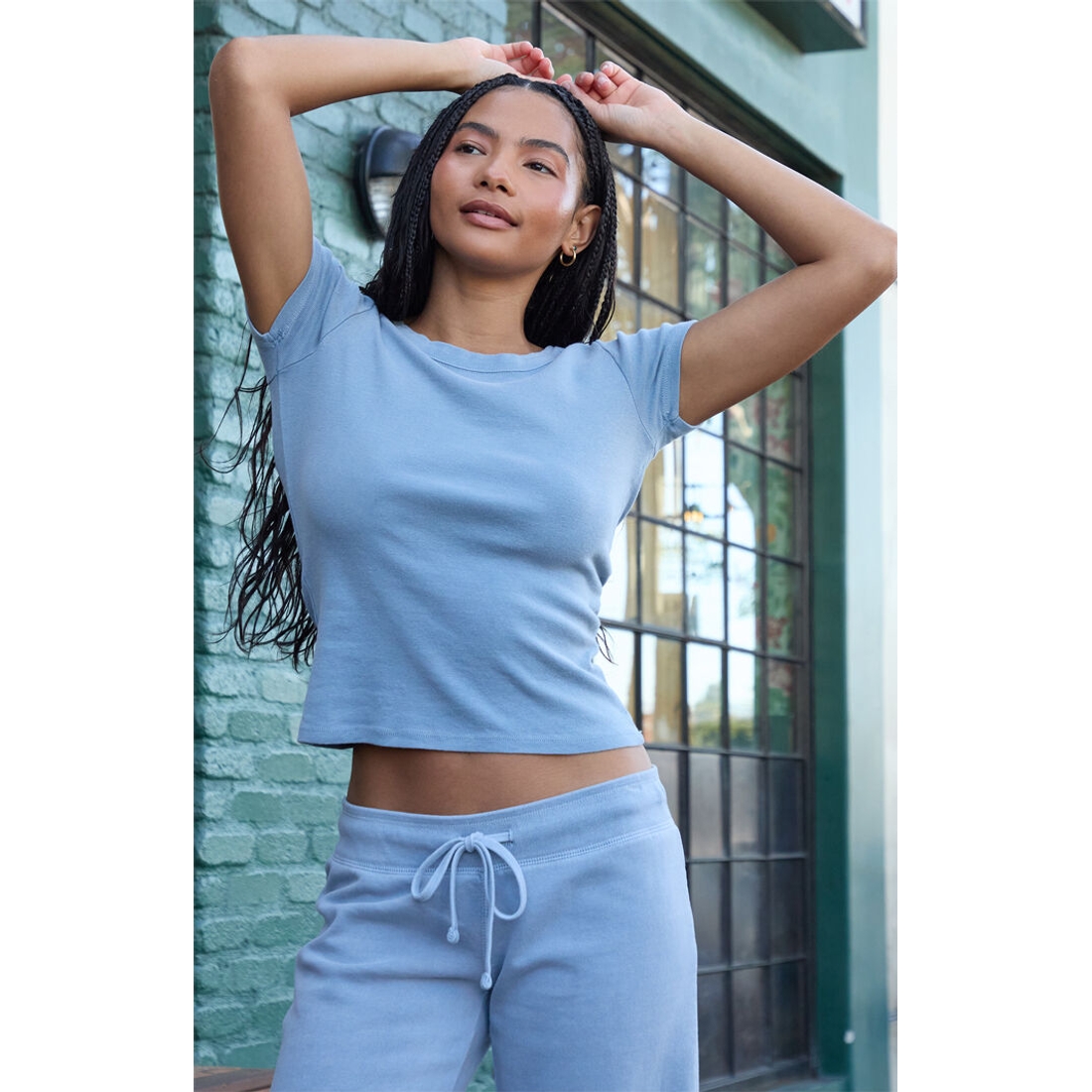 John Galt Hailie Basic Short Sleeve Top