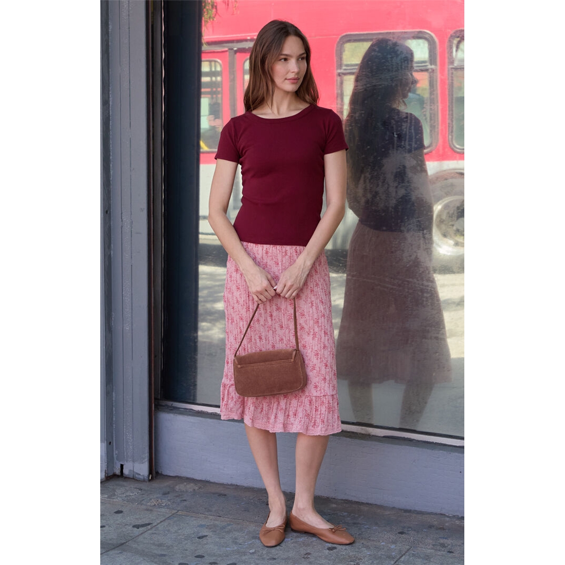 John Galt Hailie Basic Short Sleeve Top