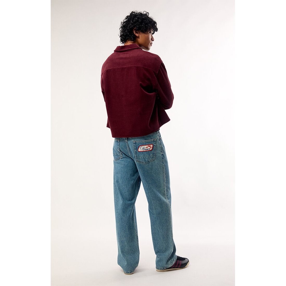 PacSun Dylan Baggy Jeans Florence Patch Medium Blue
