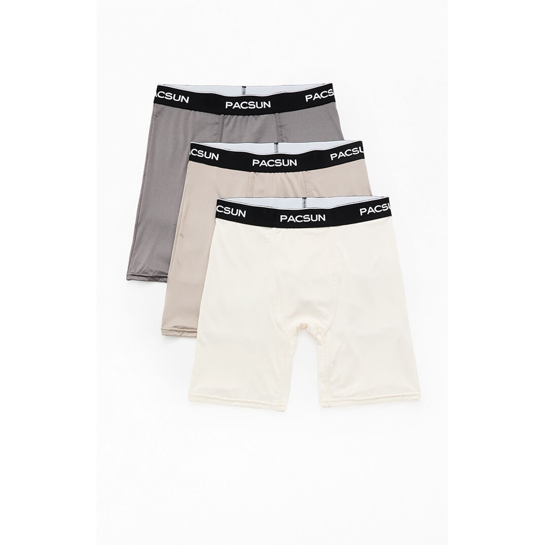 PacSun 3 Pack Warm Grey Boxer Briefs