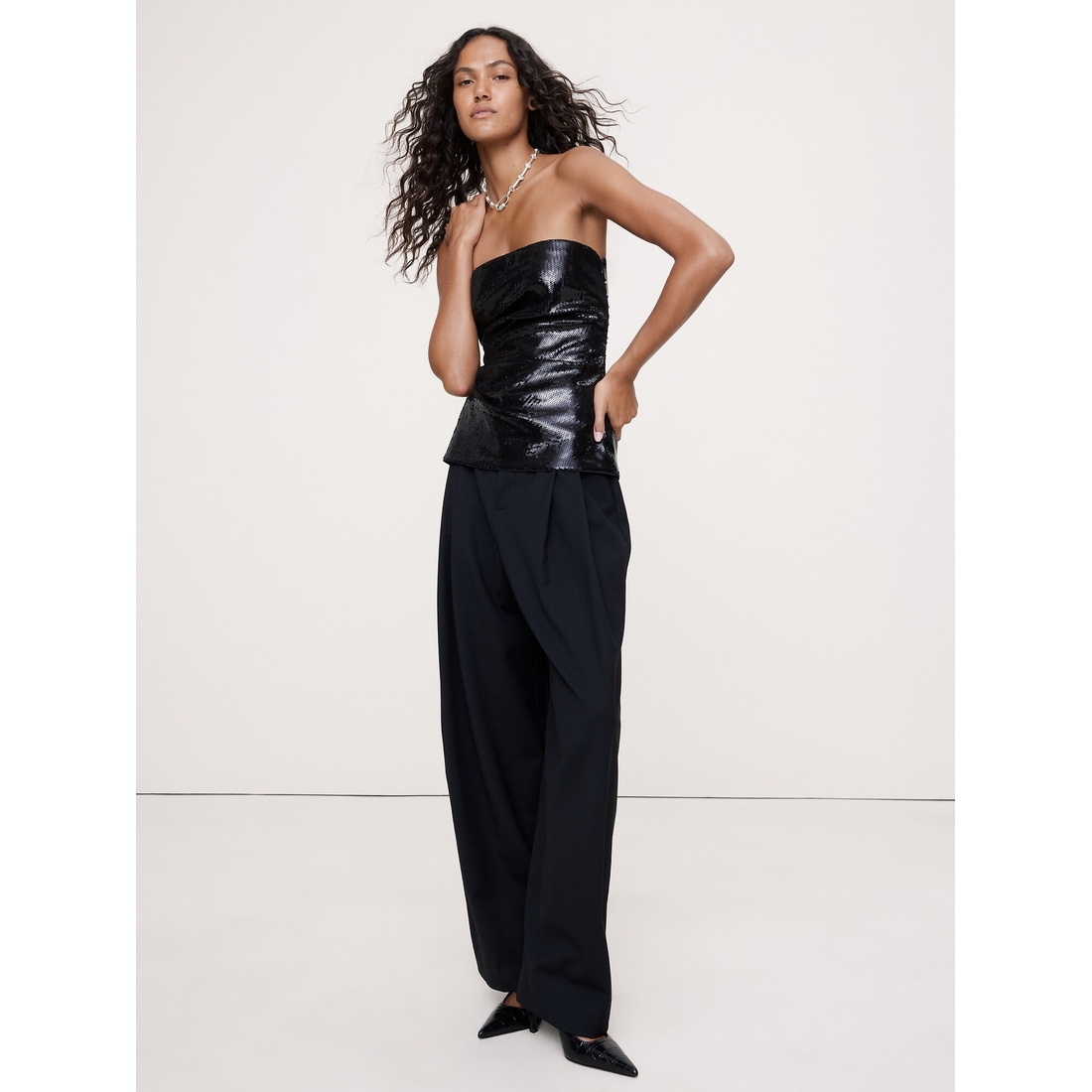 Banana Republic Women's Sequin Ruched Strapless Top available now at  Burlington Mall®