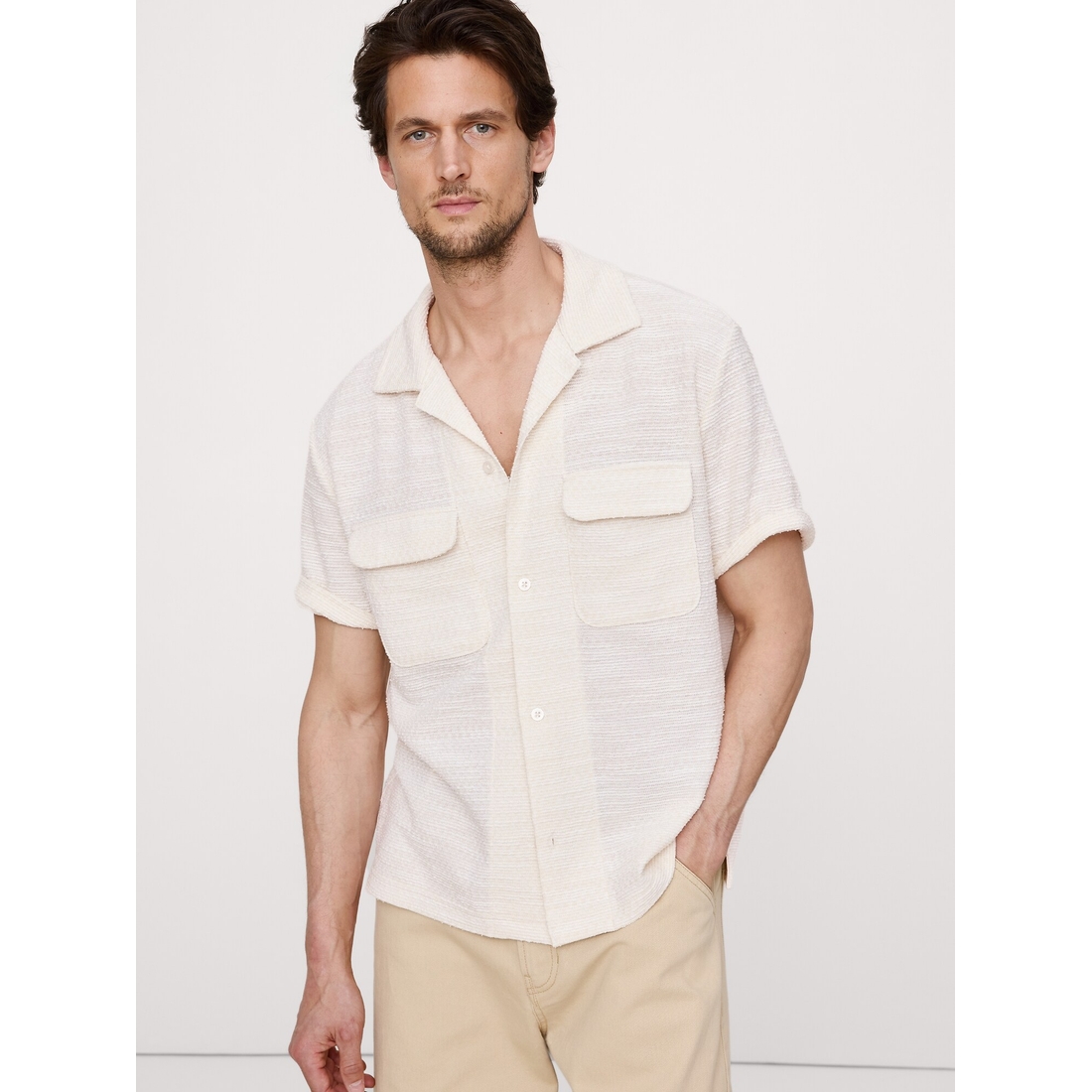 banana republic mens short sleeve dress shirts Men's Short Sleeve Button Up