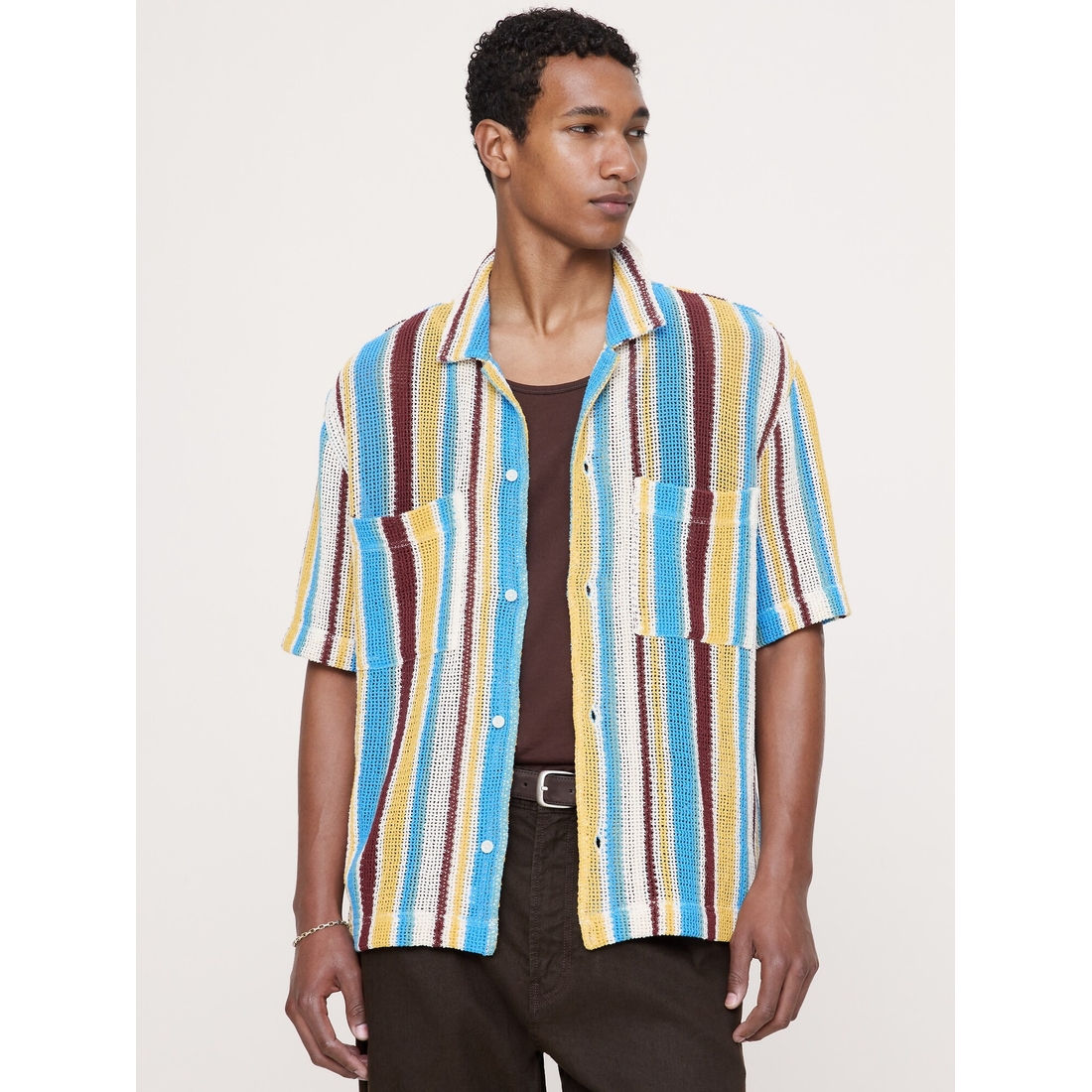 Banana Republic Men's Cotton Mesh Resort Shirt available now at Fashion  Centre at Pentagon City