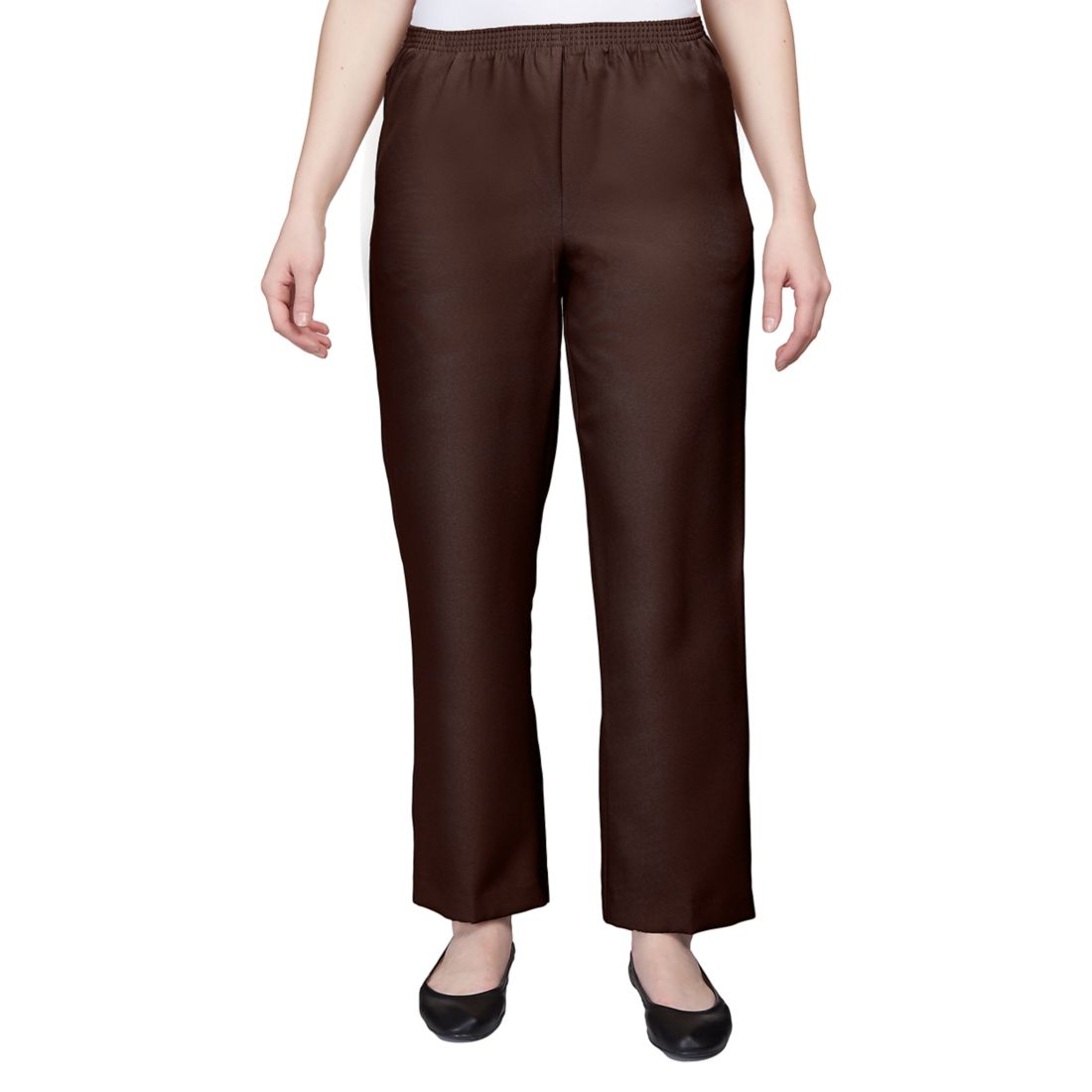 Alfred Dunner Women's Petite Solid Pull-On Pant