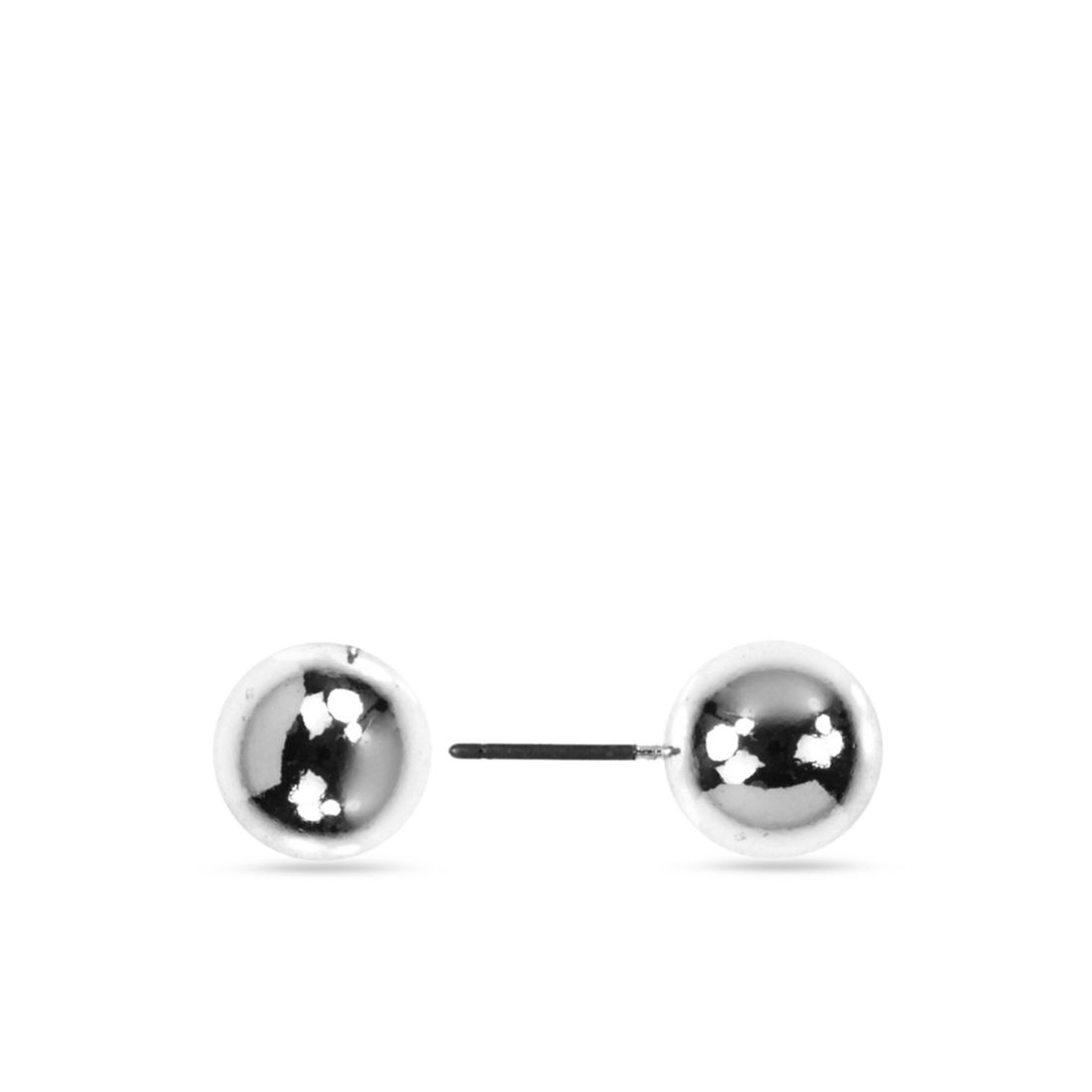 Anne Klein Silver-Tone Ball Stud Earring