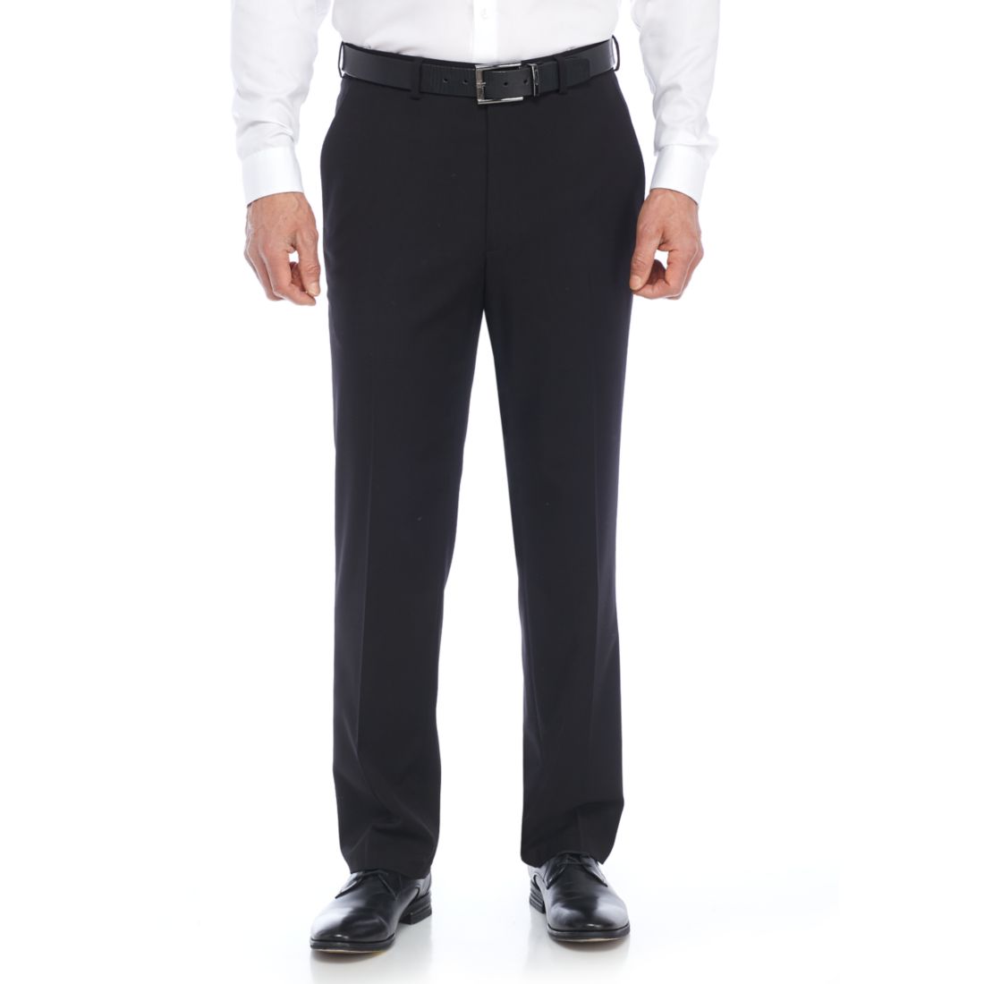 Saddlebred Men's Solid Flat Front Stretch Pants