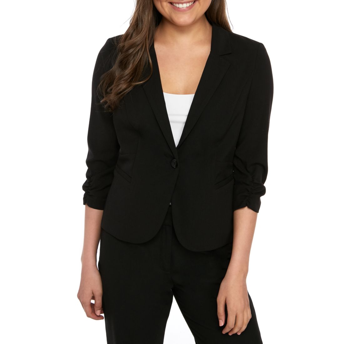 A. Byer Women's 1 Button Front Blazer