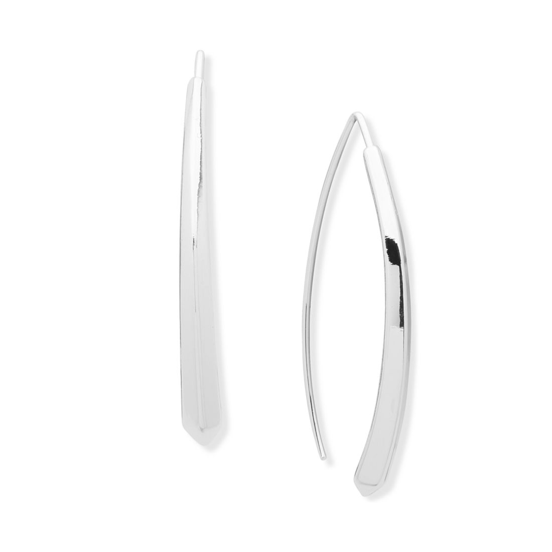 Nine West Silver Tone Threader Earrings