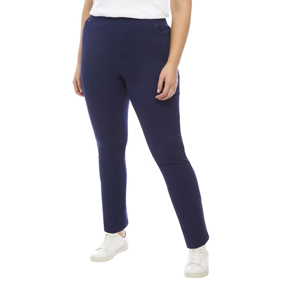 Kim Rogers Women's Plus Size Pull On Denim Pants