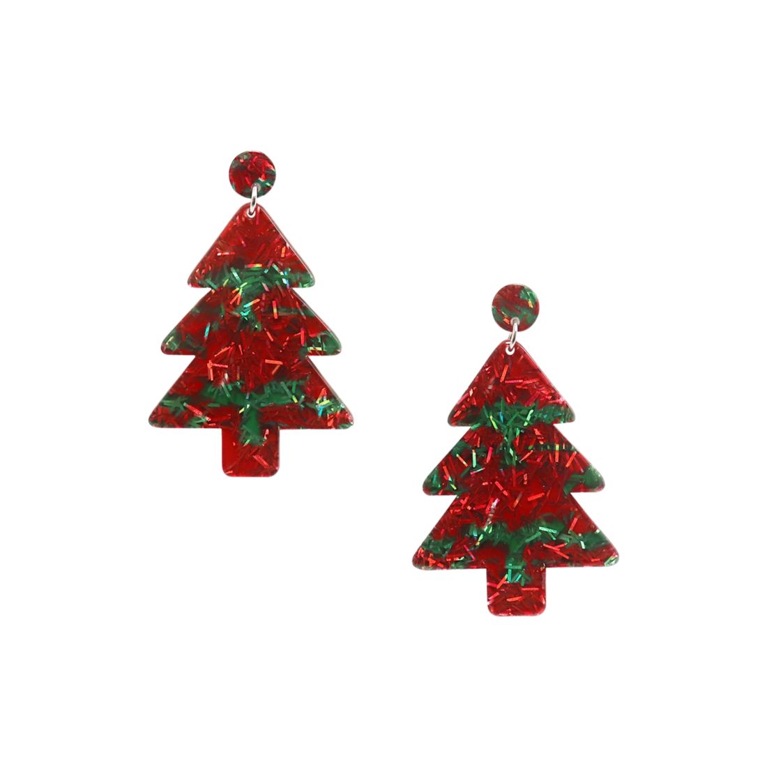 Crown & Ivy Glitter Tree Earrings