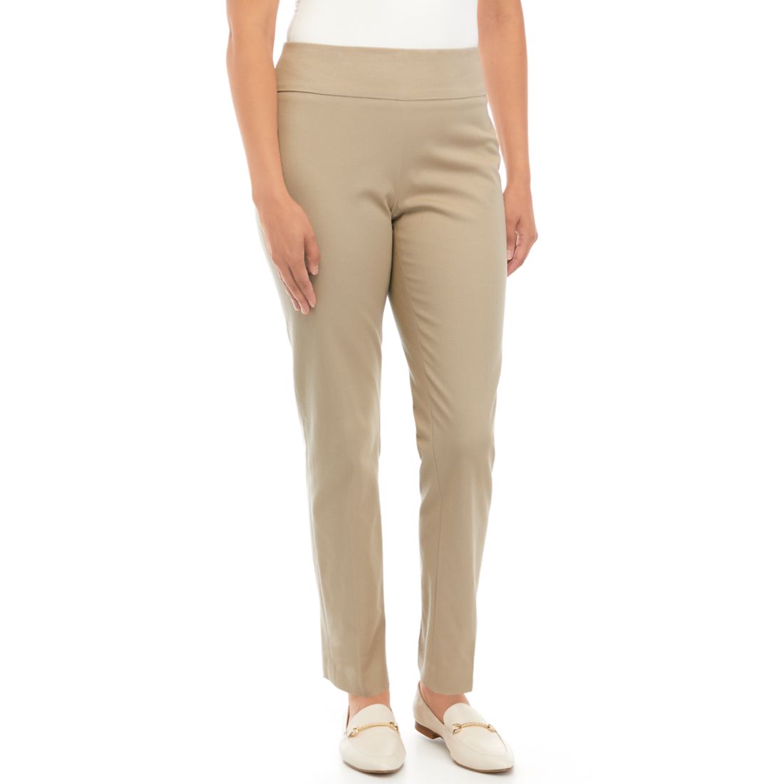 Crown & Ivy Women's Bistretch Pull On Regular Pants