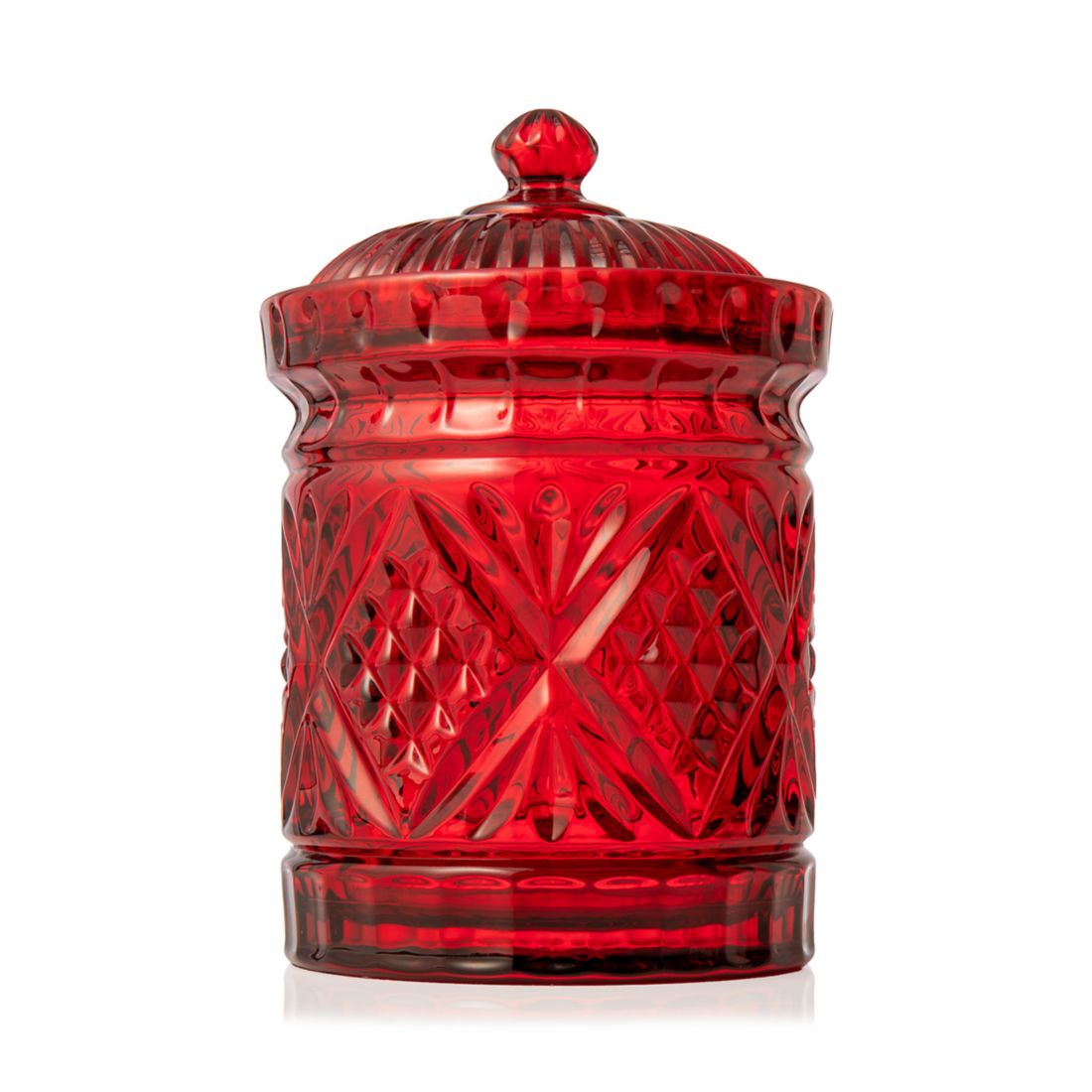 Godinger Dublin Red Crystal Biscuit Box