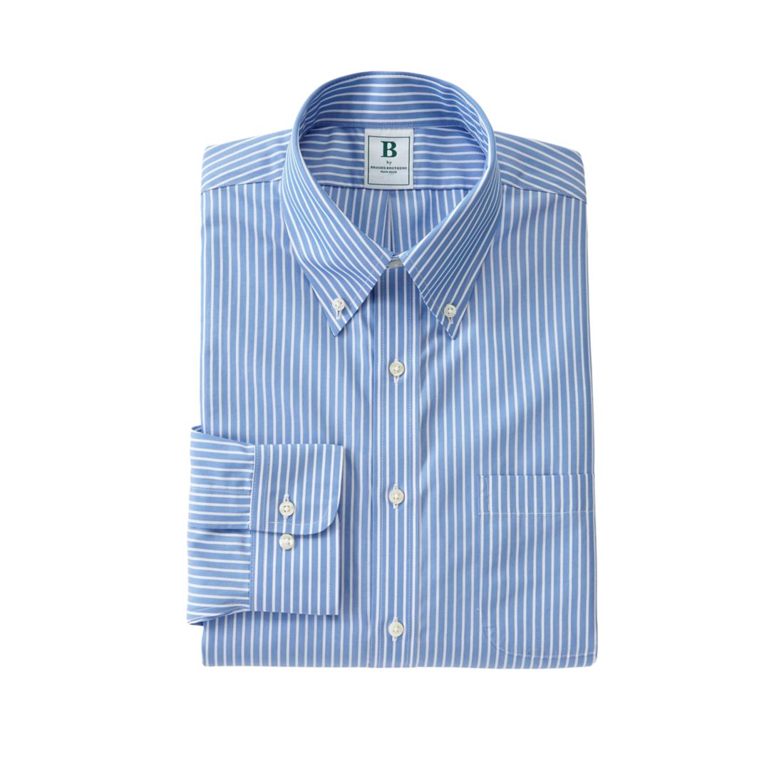 Belk B by Brooks Brothers Men's Regular Fit Non-Iron Stripe Dress Shirt available now at West Town Mall Belk B by Brooks Brothers Men's Regular Fit Non-Iron Stripe Dress Shirt available now at West Town Mall