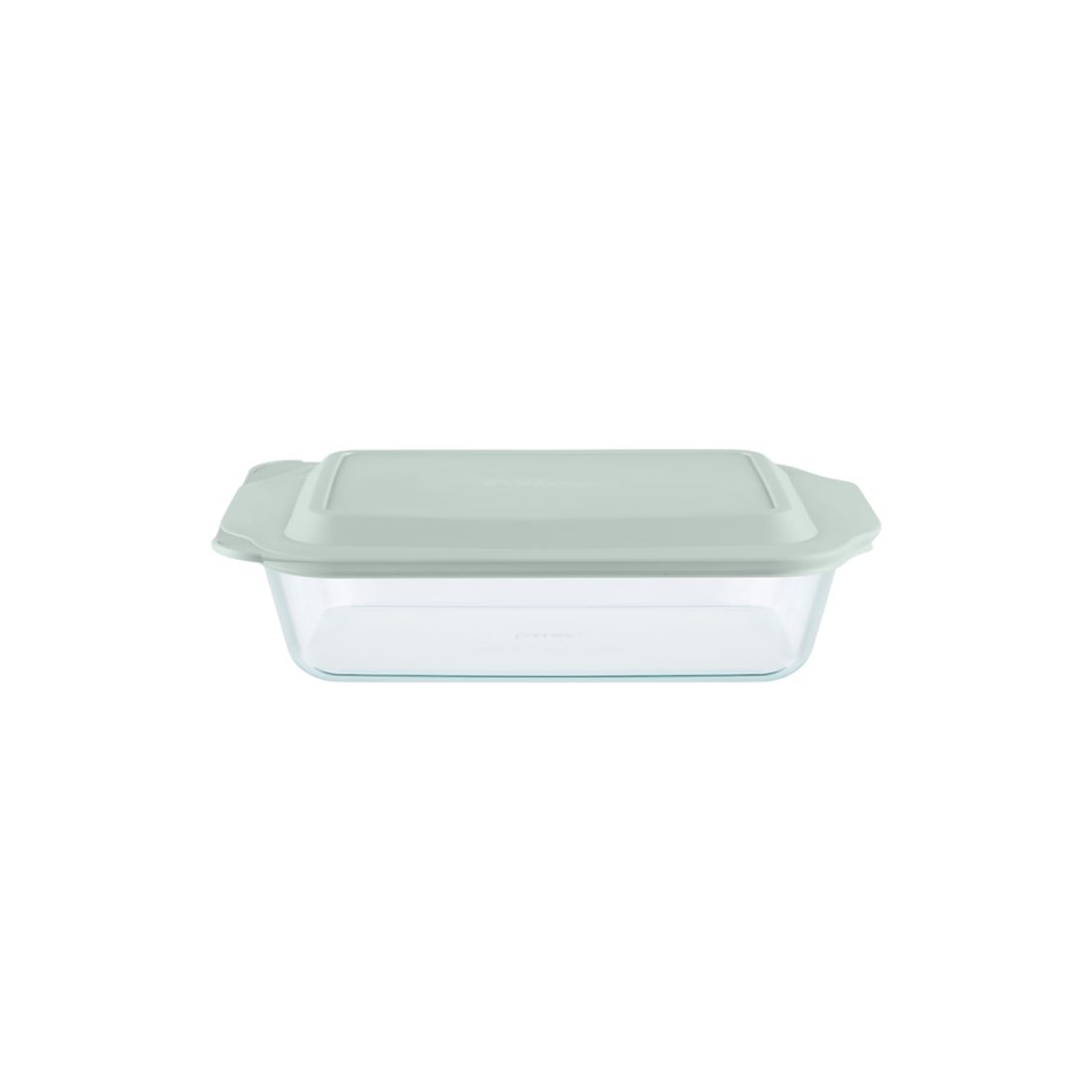 Pyrex Deep Rectangle Glass Baking Dish with Sage Green Lid
