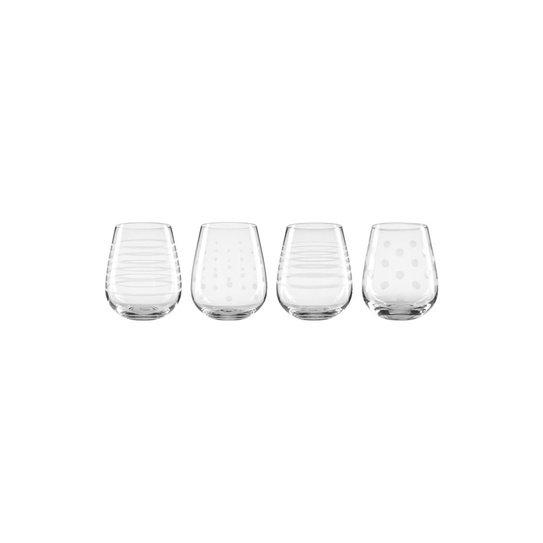 Oneida Mingle Stemless Wine Glasses