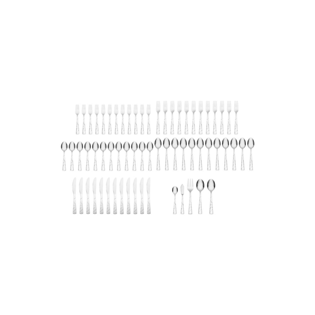 Cambridge Silversmiths Kora Mirror 65-Piece Flatware Set