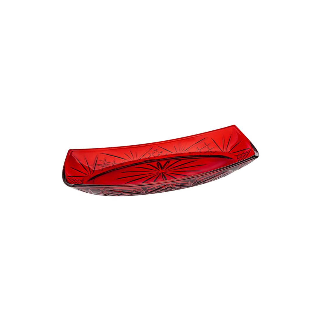 Godinger Dublin Red 12" Oval Tray