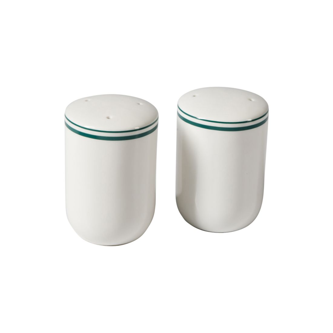 Sur La Table White and Green Salt & Pepper Set