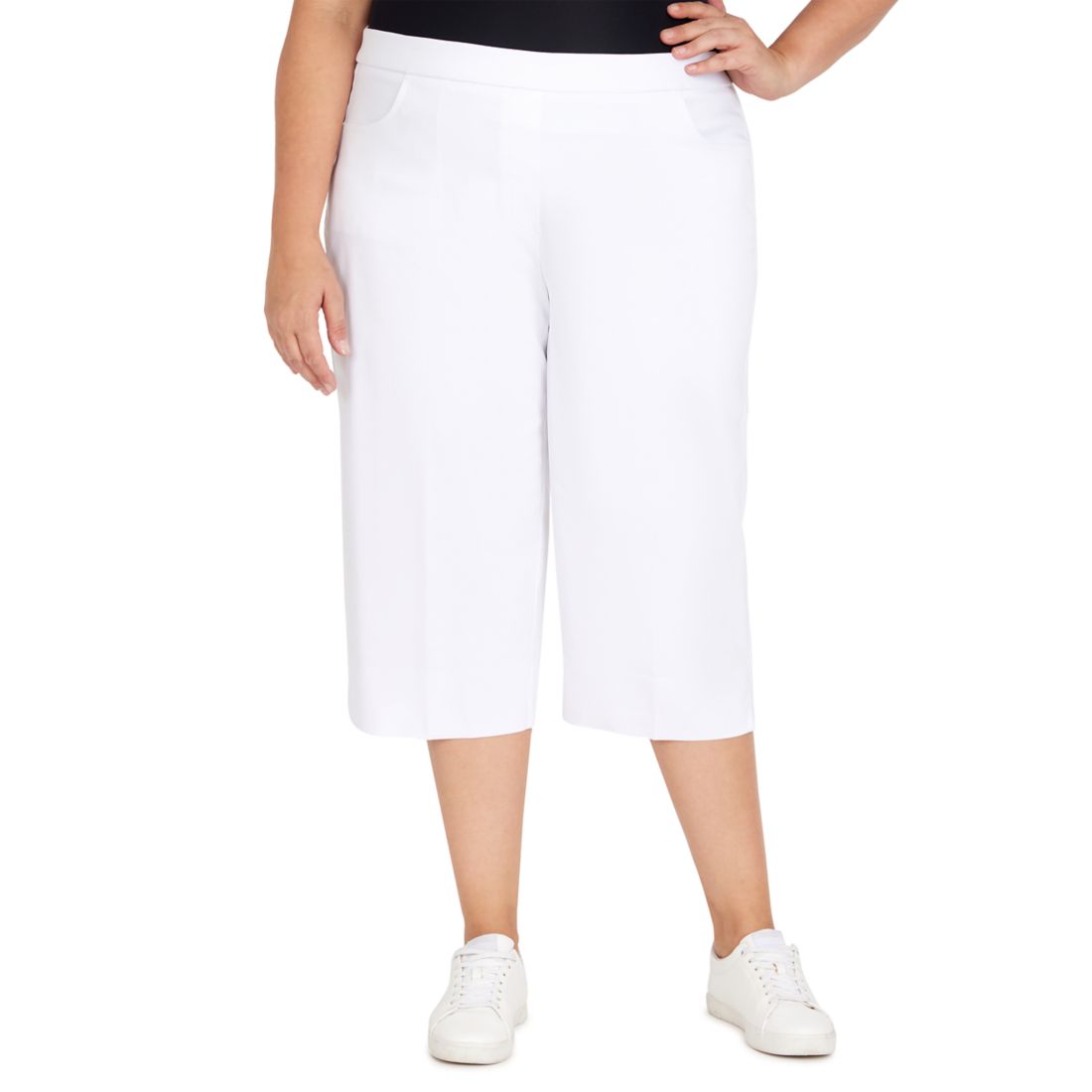 Alfred Dunner Women's Plus Size Solid Capris