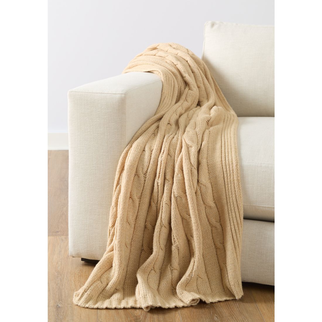 Biltmore Cable Knit Throw Blanket