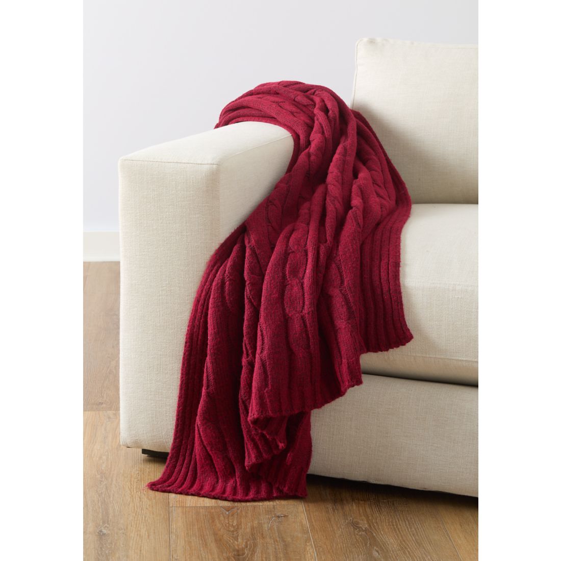 Biltmore Sweater Cable Knit Throw Blanket