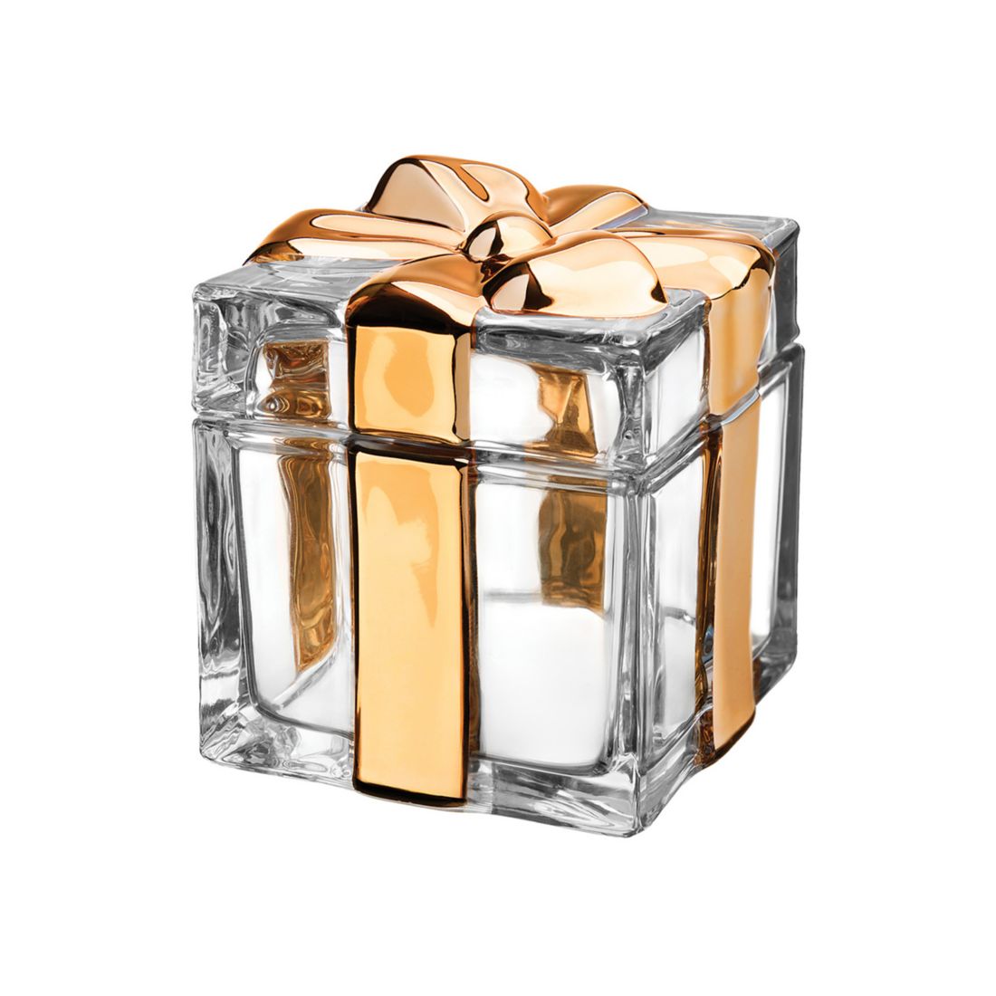 Godinger Men's Crystal Gold Present Covered Box