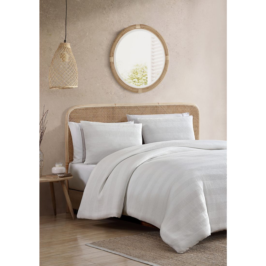 Bamboo Essence Yarn Dyed Stripe Comforter Set