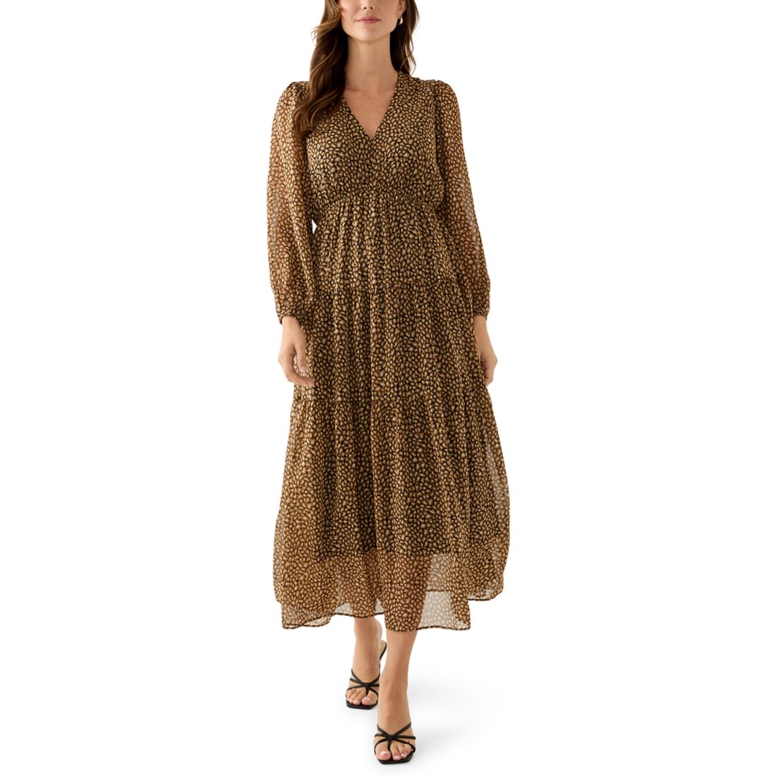 Belk Robbie Bee Women's V-Neck Animal Print Chiffon Maxi Dress available  now at Mall of Georgia